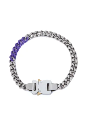 1017 ALYX 9SM Silver Anodized Buckle Necklace for Men
