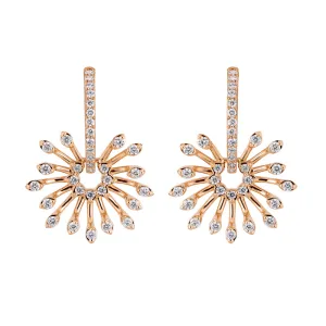 18k Luminus Pink Gold Earring With 0.72 Cts Vs-Gh Diamonds