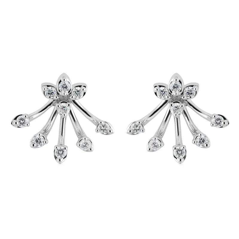 18k Luminus White Gold Earring With 0.22 Cts Vs-Gh Diamonds