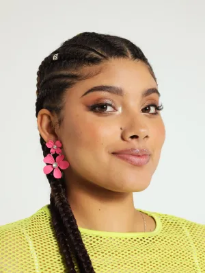 2 Layer Statment Flower Earrings