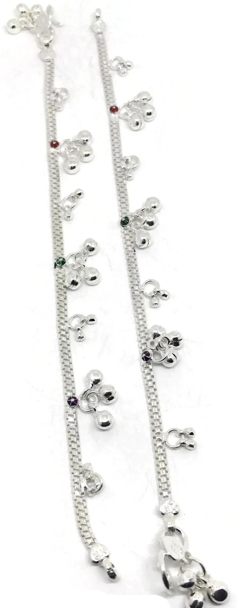 700 Silver Teens Traditional Anklet - #07