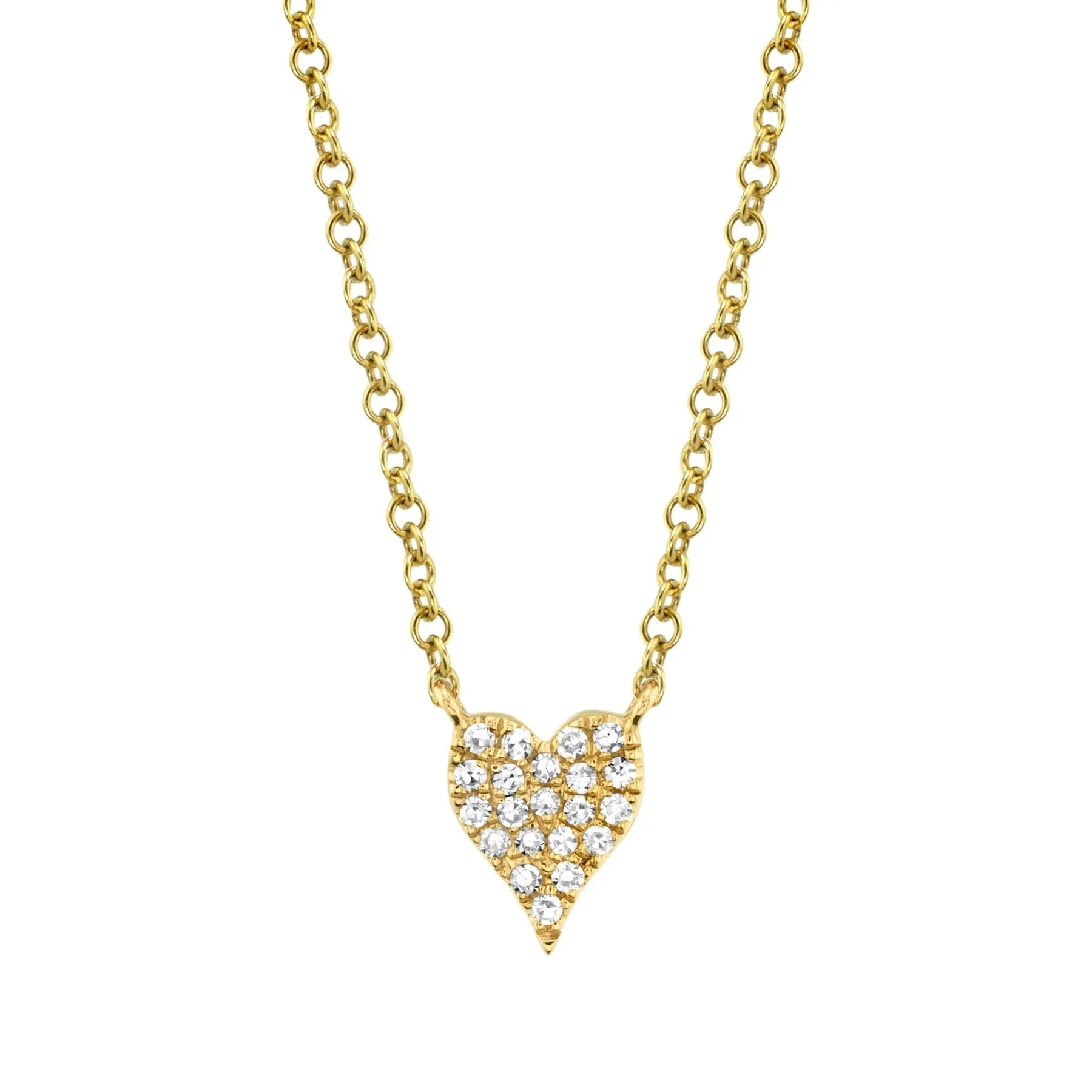 AMOR 0.05CT DIAMOND PAVE HEART PENDANT NECKLACE - MINI SC55006733