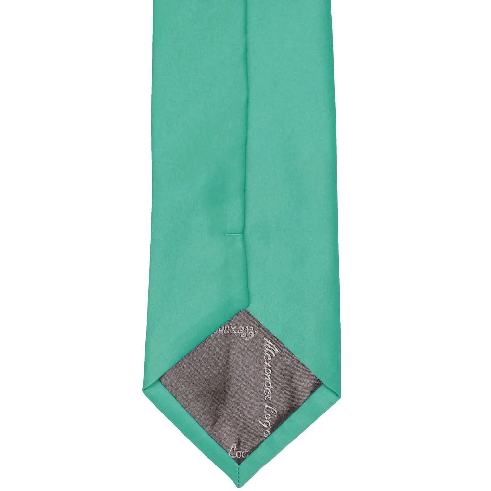 Aquamarine Extra Long Solid Color Necktie