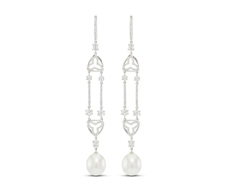 Australian South Sea pearl and diamond earrings