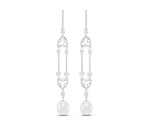 Australian South Sea pearl and diamond earrings
