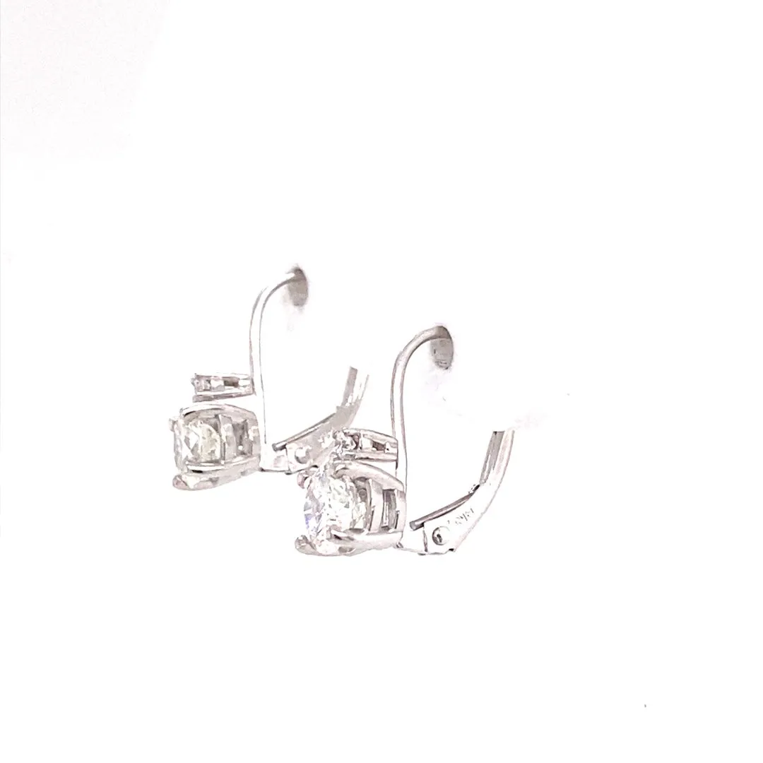 Beeghly & Co. White Gold Diamond Drop Earrings