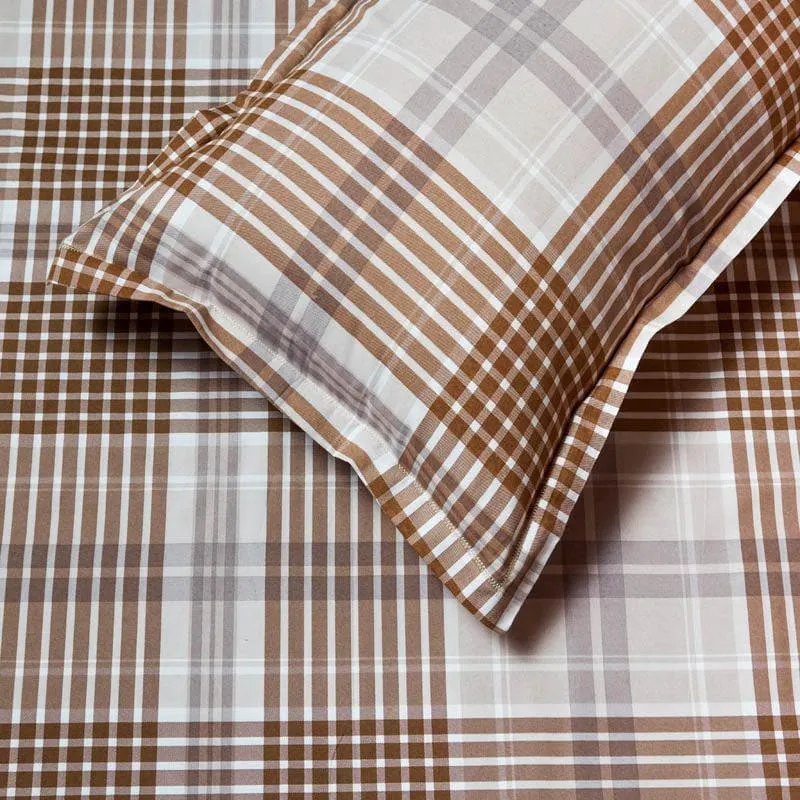 Blair Geometric Bedsheet - Brown