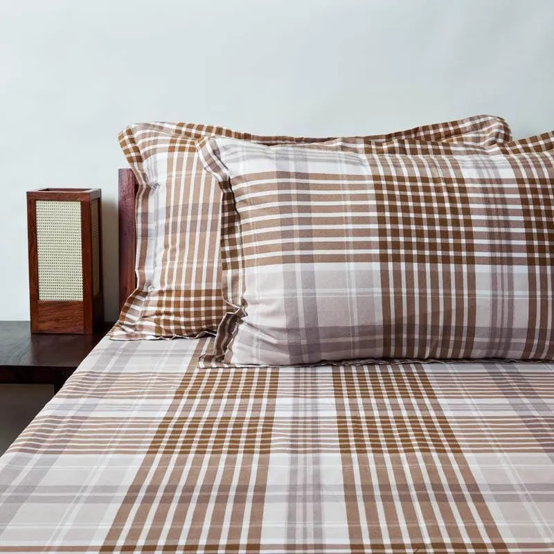 Blair Geometric Bedsheet - Brown