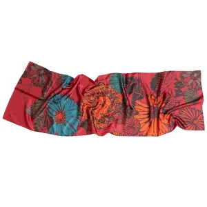 chyrsanthemum rectangle silk scarf