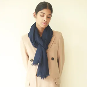Contemporary Solid Blue Miyabi Scarf