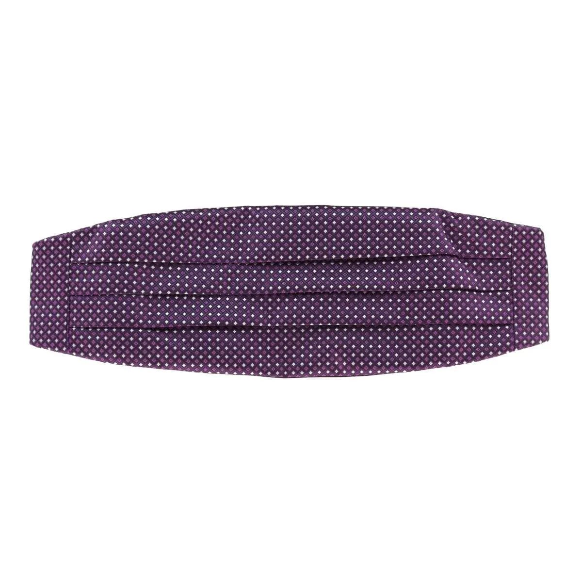 CTM® Men's Neat Print Bow Tie and Cummerband Set
