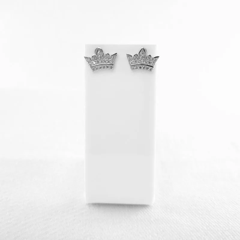 Cubic Zirconia Crown Studs