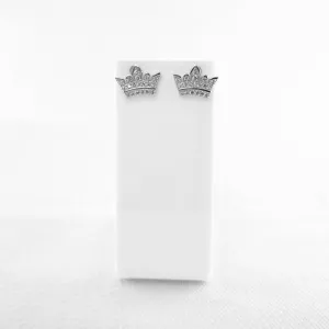 Cubic Zirconia Crown Studs