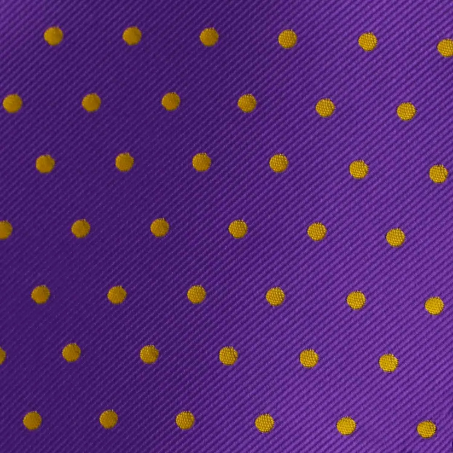 Dark Purple and Gold Polka Dot Pocket Square