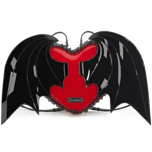 Demonia Hb-214-Patent Heart Batwing Backpack