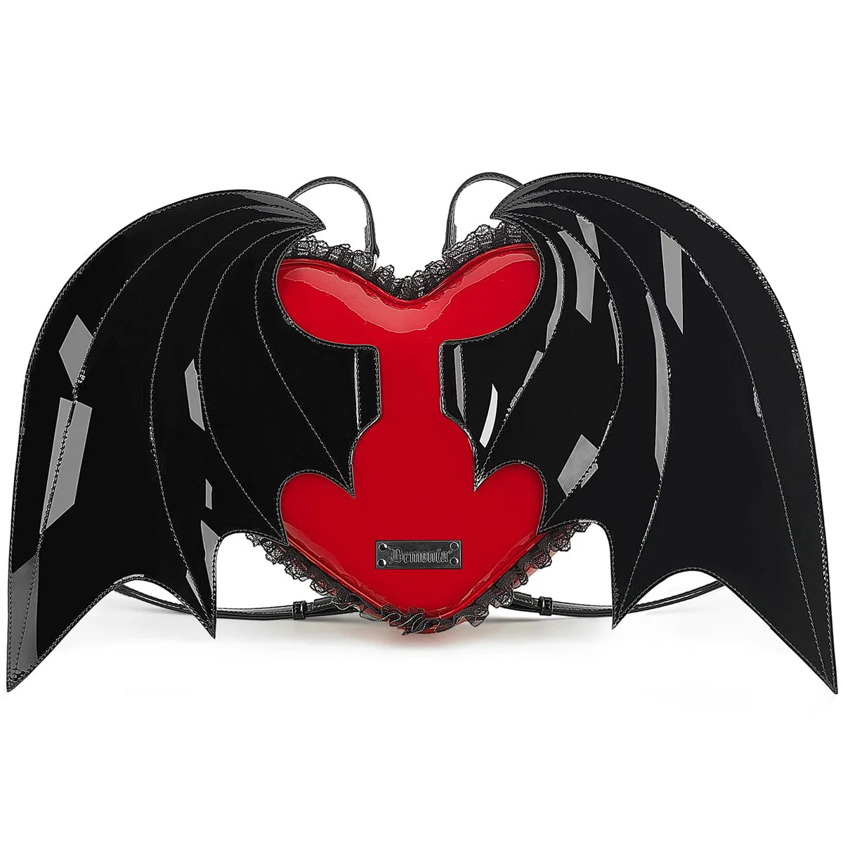 Demonia Hb-214-Patent Heart Batwing Backpack