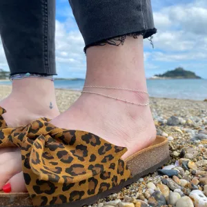 Double Layer Silver Anklet