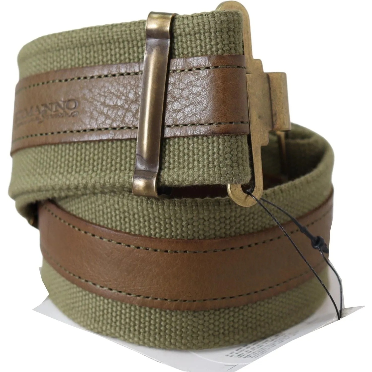 Ermanno Scervino Chic Army Green Rustic Belt