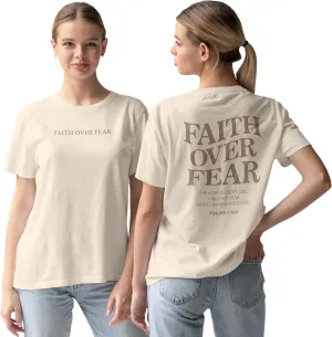 Faith Over Fear Shirt Men - Oversized Christian Religious Shirts - Faith Over Fear Shirts for Women