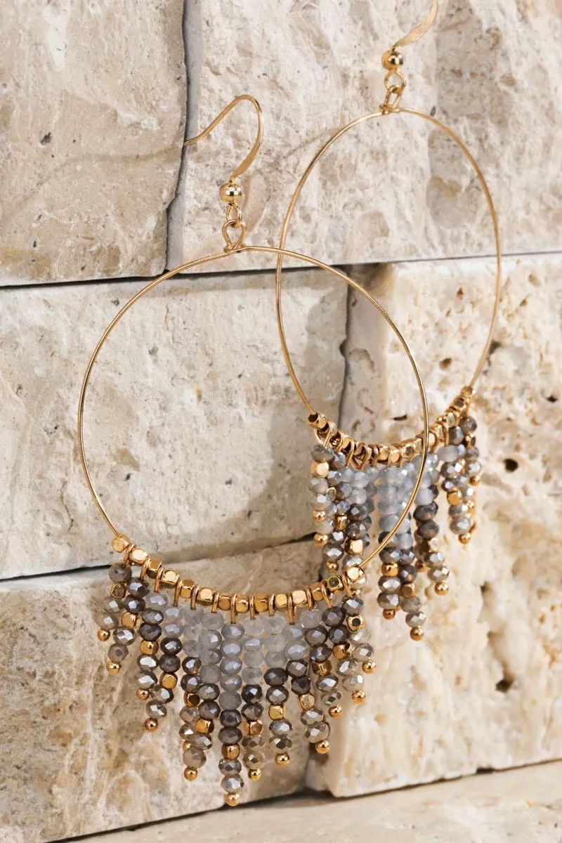 First Impressions Shimmering Grey Earrings