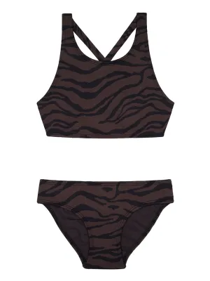 GIRLS' BENIRRAS TOP & BIARRITZ BOTTOMS Bikini Set | Tiger