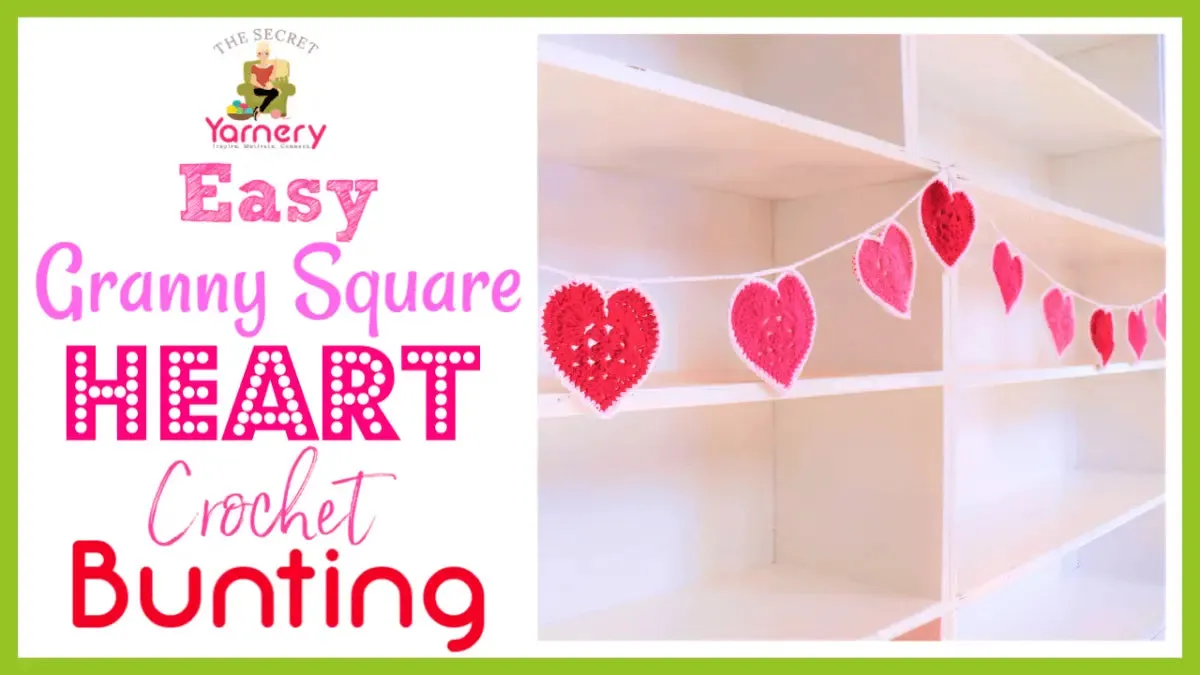 Granny Square Heart Bunting – Easy Crochet Pattern for Handmade Decor