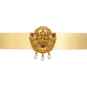 Hip Belt | Gold Polish Waist Belt/ Lakshmi Design Jewellery for Deity Decor
