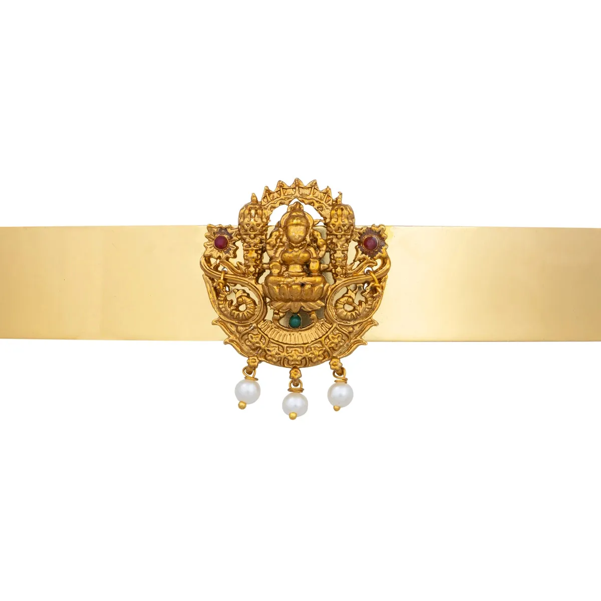 Hip Belt | Gold Polish Waist Belt/ Lakshmi Design Jewellery for Deity Decor