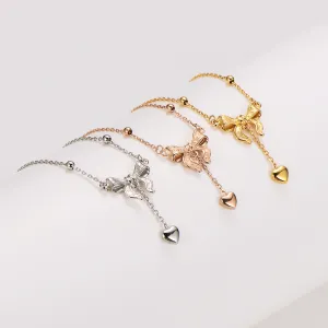 IG Style Bowknot Stainless Steel Electroplating Necklaces