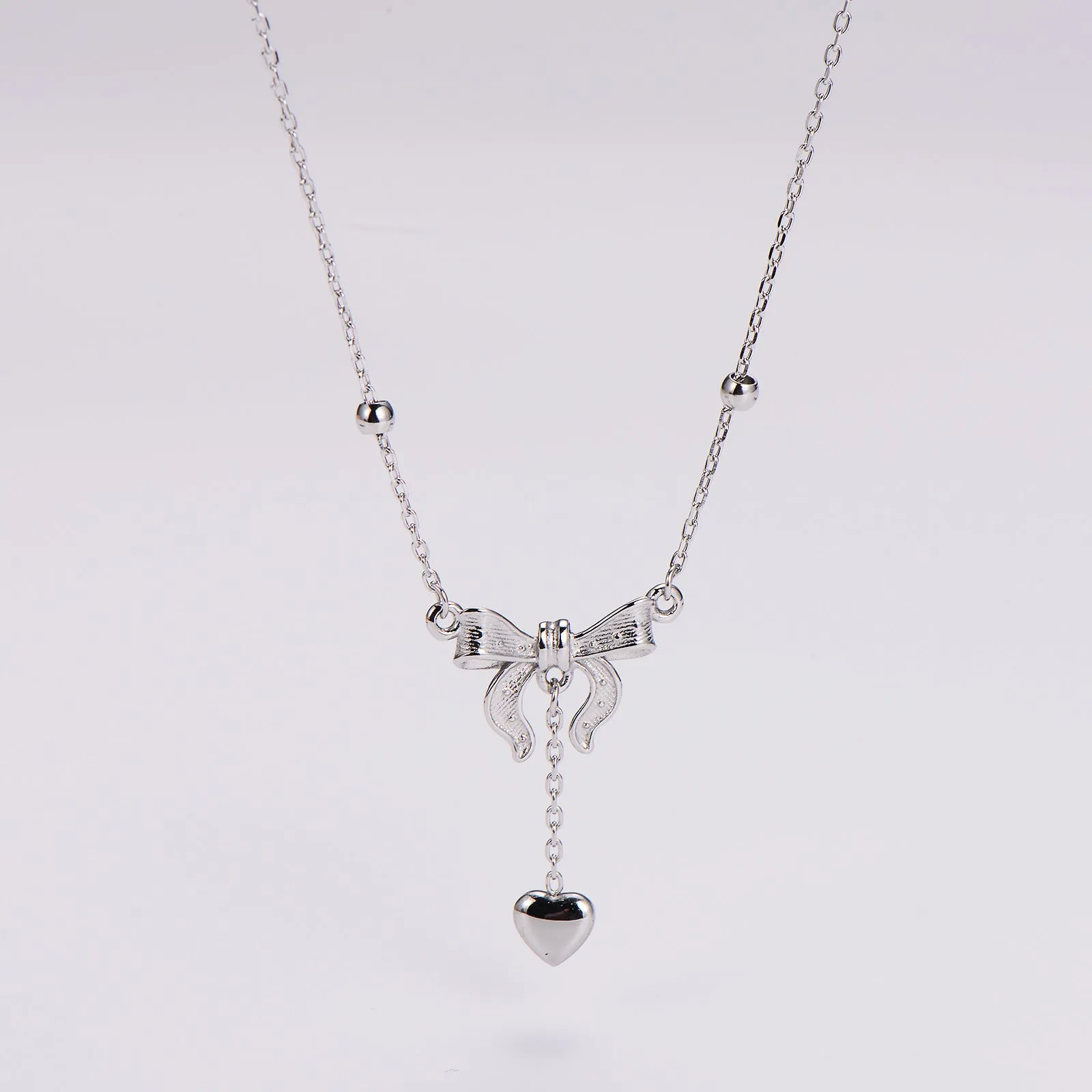 IG Style Bowknot Stainless Steel Electroplating Necklaces