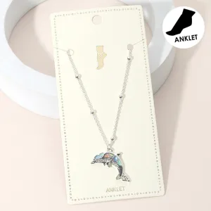 iLLASPARKZ Abalone Dolphin Charm Anklet