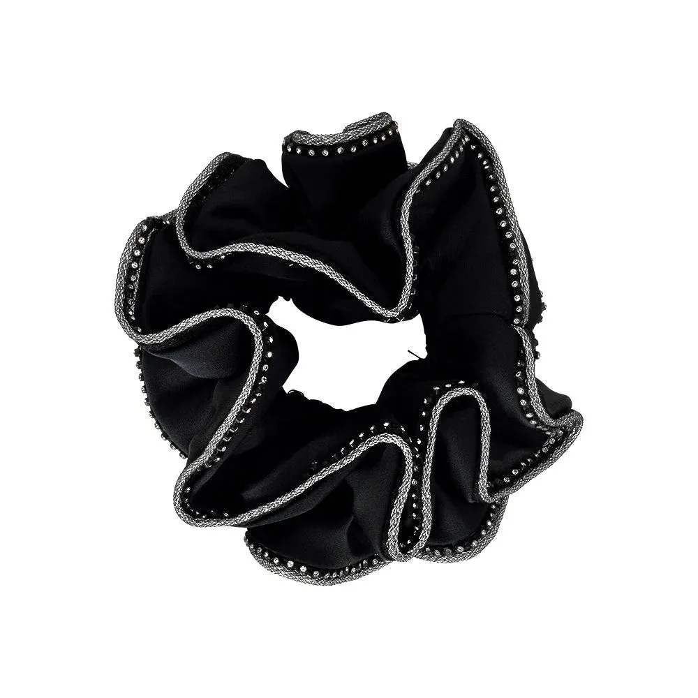 MEDIUM CRYSTAL TRIM SCRUNCHIES BUNDLE OF 5