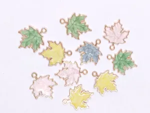 Multicolour Leaf Designer Metallic Charms