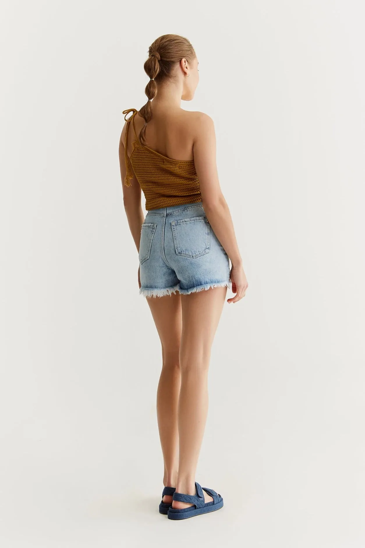 Naomi - Shorts - Light Blue Destroyed