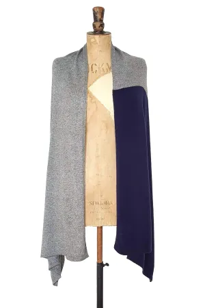 Navy Blue & Grey Two Tone Wrap
