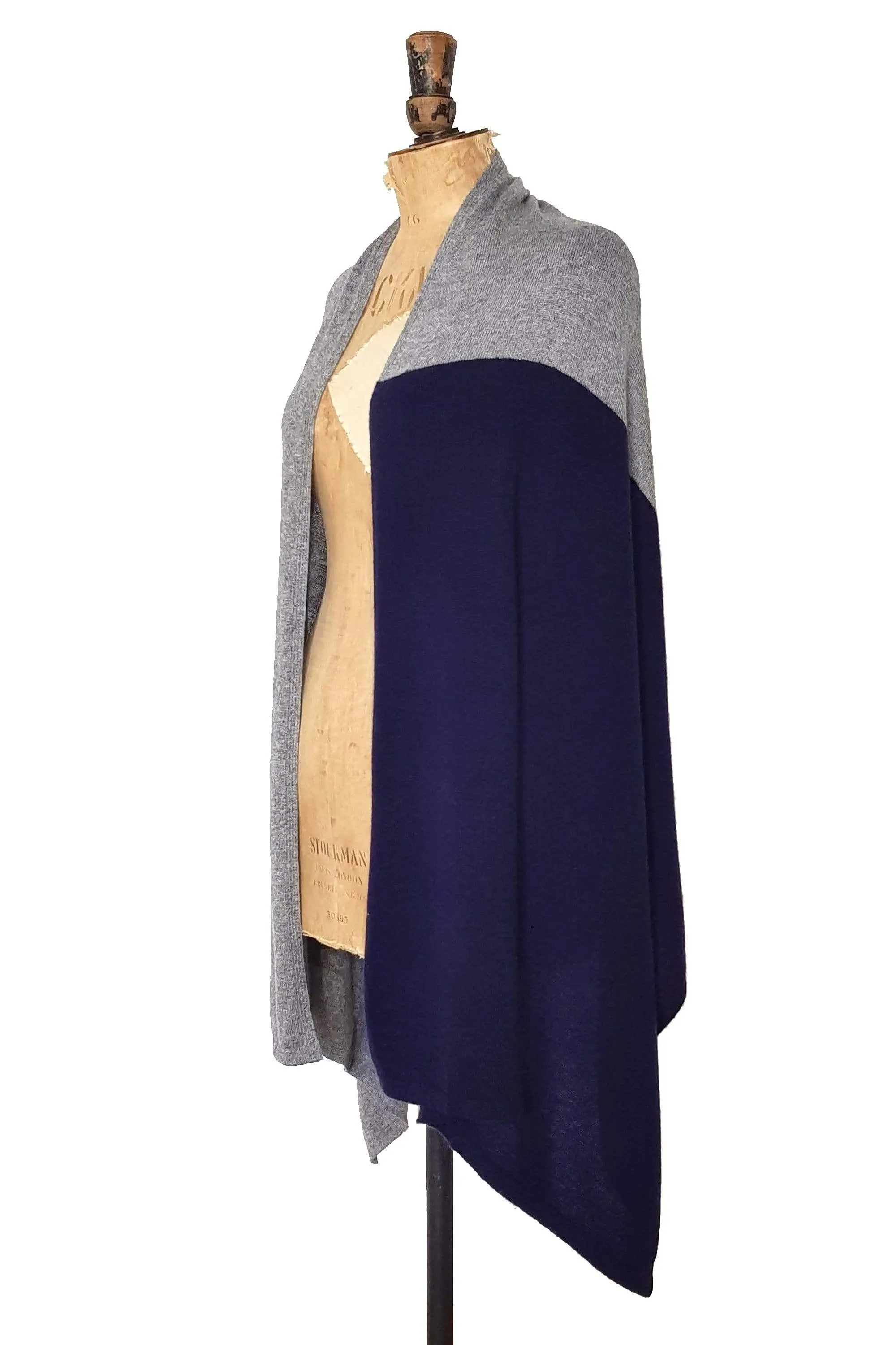 Navy Blue & Grey Two Tone Wrap