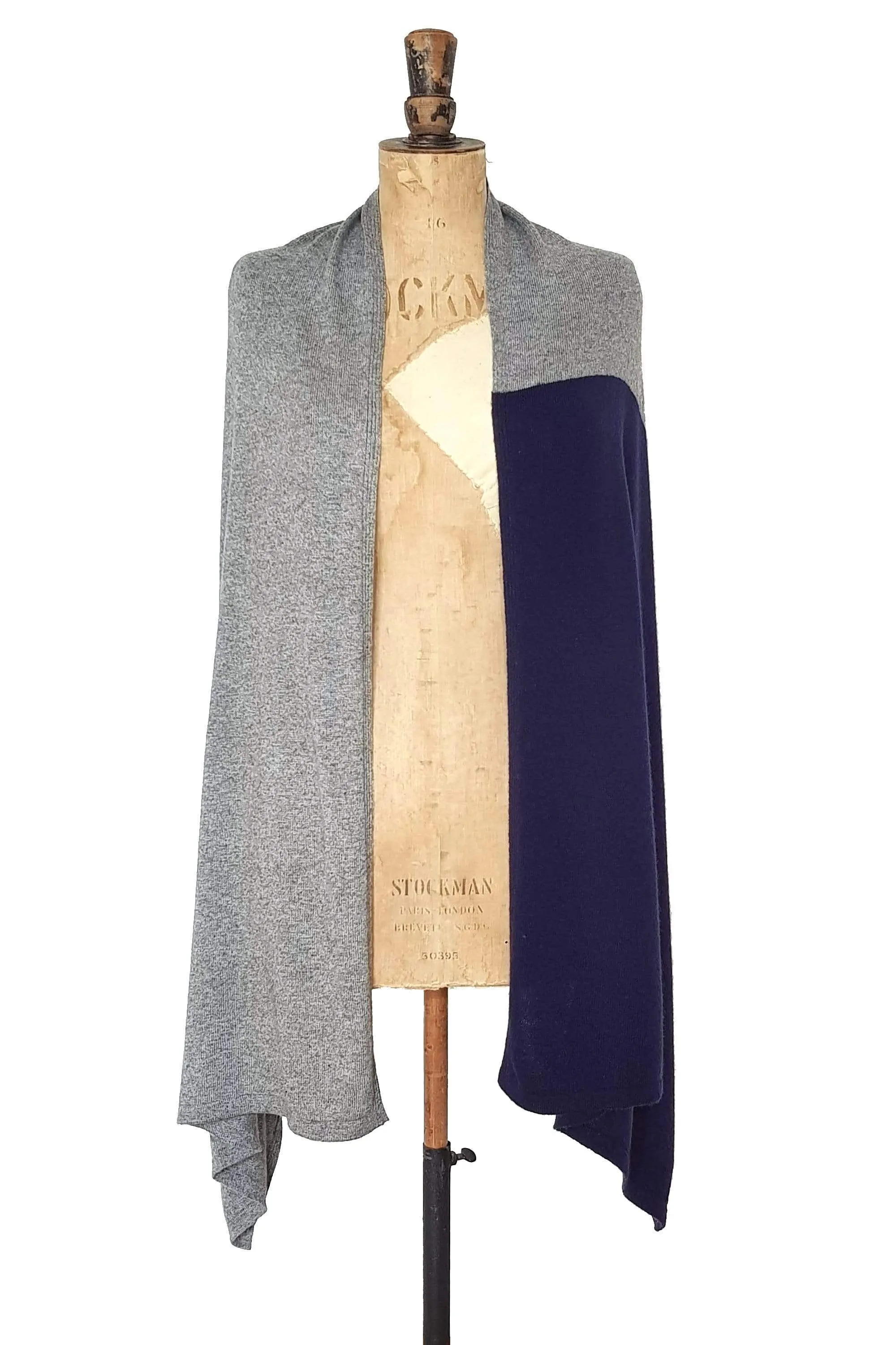 Navy Blue & Grey Two Tone Wrap