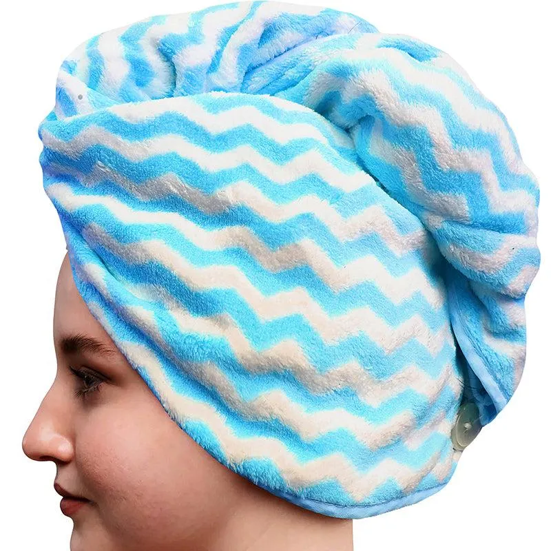 Neriah High Absorbent Hair Towel - Blue