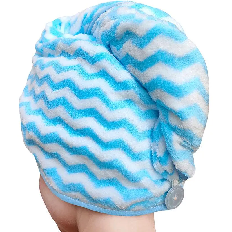Neriah High Absorbent Hair Towel - Blue