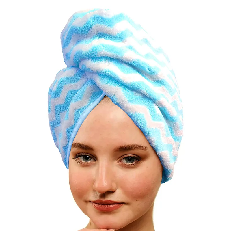 Neriah High Absorbent Hair Towel - Blue