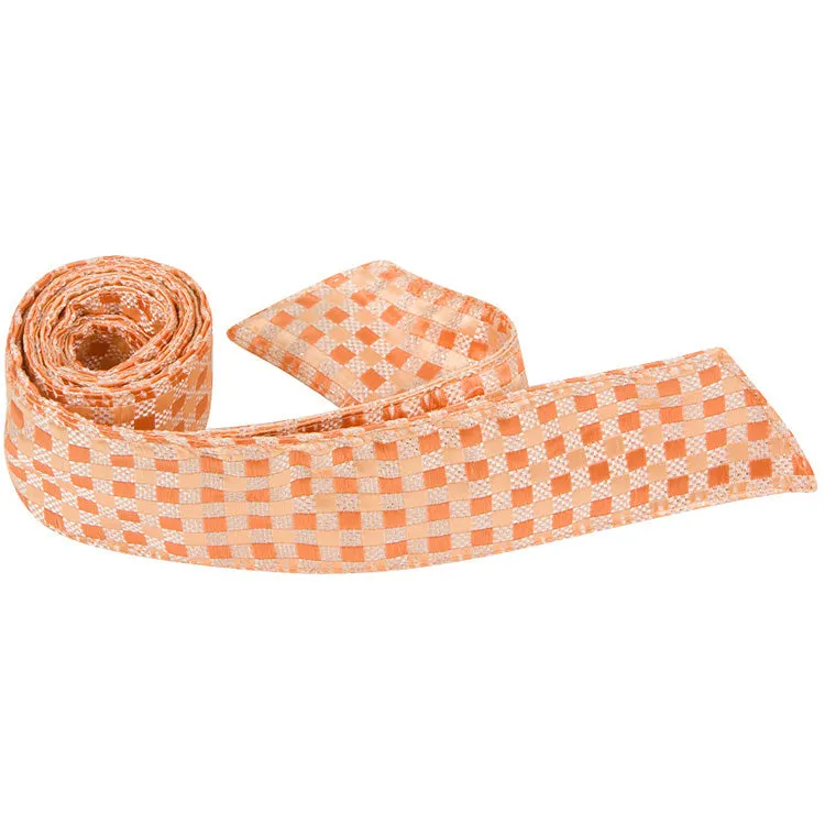 O4 - Orange/Silver Gingham - Standard Width