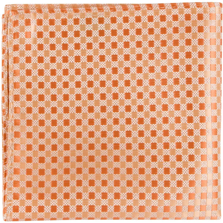O4 - Orange/Silver Gingham - Standard Width
