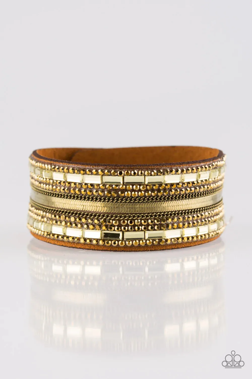 Paparazzi Bracelet ~ Teasingly Tomboy - Brass