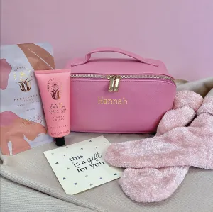 Personalised Open Flat Washbag Beauty Gift Set