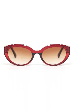 PRINTED OVAL SHADES-WINE