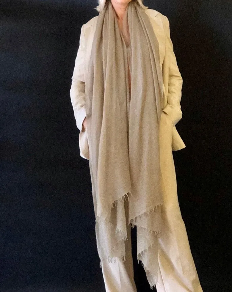 PURE CASHMERE TAUPE WRAP / Sold Out
