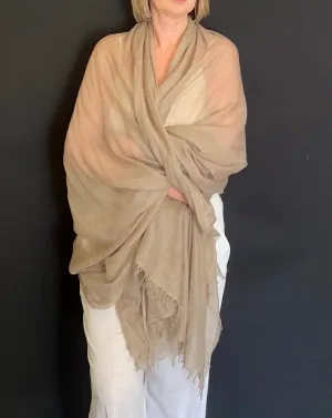 PURE CASHMERE TAUPE WRAP / Sold Out