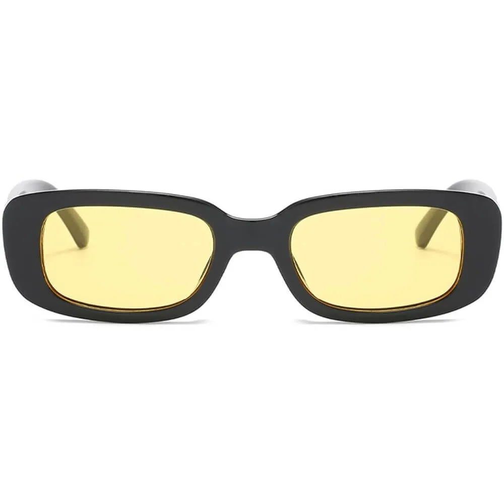 Rectangle Sunglasses Retro Driving Glasses 90s Vintage Fashion Narrow Square Frame - Jessie