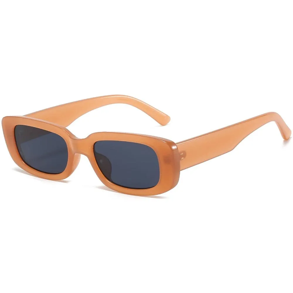 Rectangle Sunglasses Retro Driving Glasses 90s Vintage Fashion Narrow Square Frame - Jessie