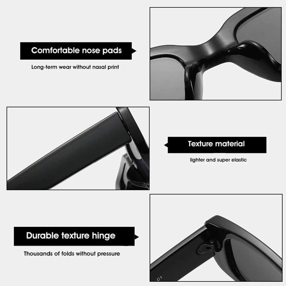Rectangle Sunglasses Retro Driving Glasses 90s Vintage Fashion Narrow Square Frame - Jessie
